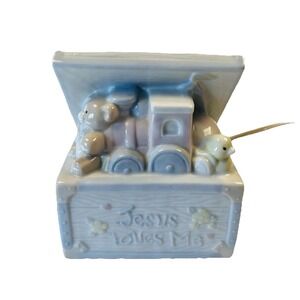 Night Light Enesco Jesus Loves Me Toy Chest Lamp Plug In Ceramic